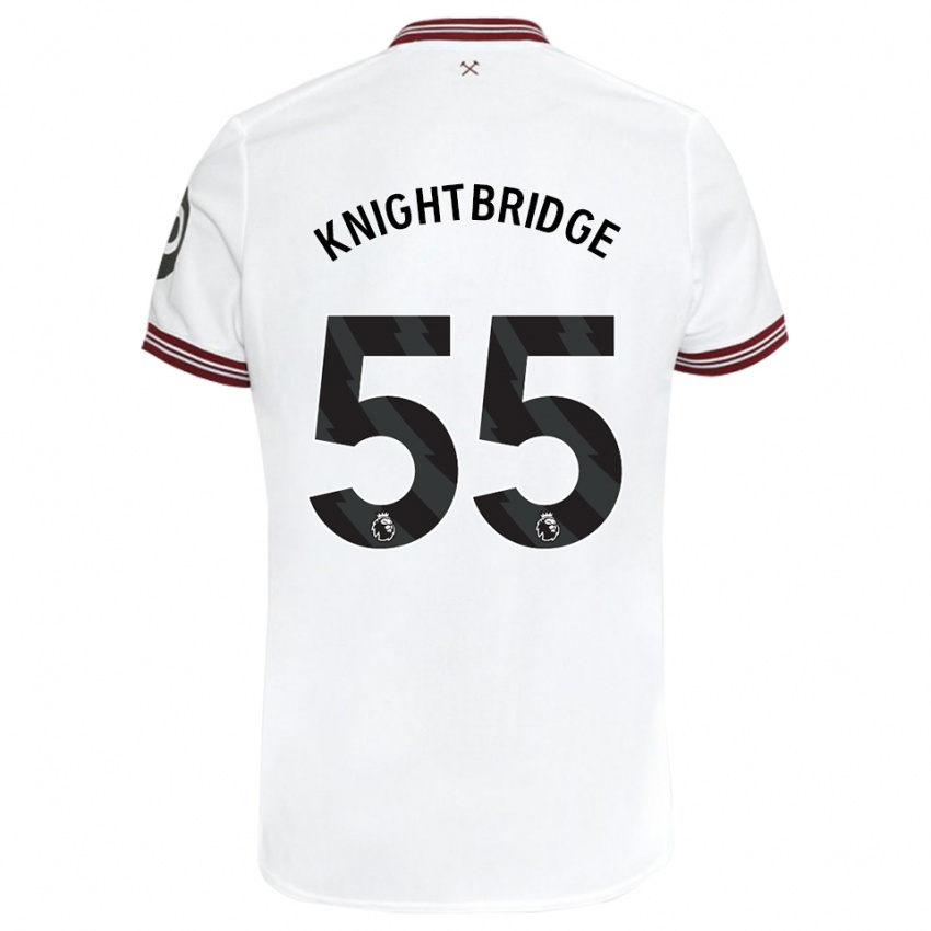 Børn Jacob Knightbridge #55 Hvid Udebane Spillertrøjer 2023/24 Trøje T-Shirt