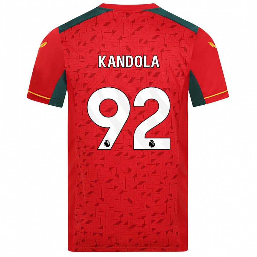 Børn Kam Kandola #92 Rød Udebane Spillertrøjer 2023/24 Trøje T-Shirt