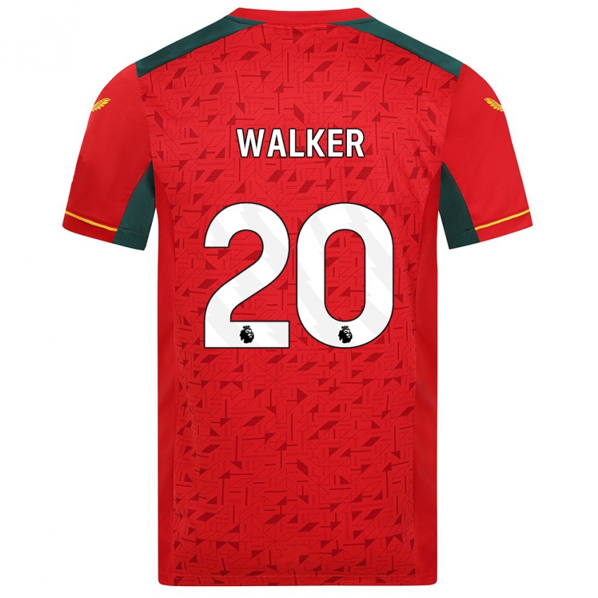 Børn Lowri Walker #20 Rød Udebane Spillertrøjer 2023/24 Trøje T-Shirt