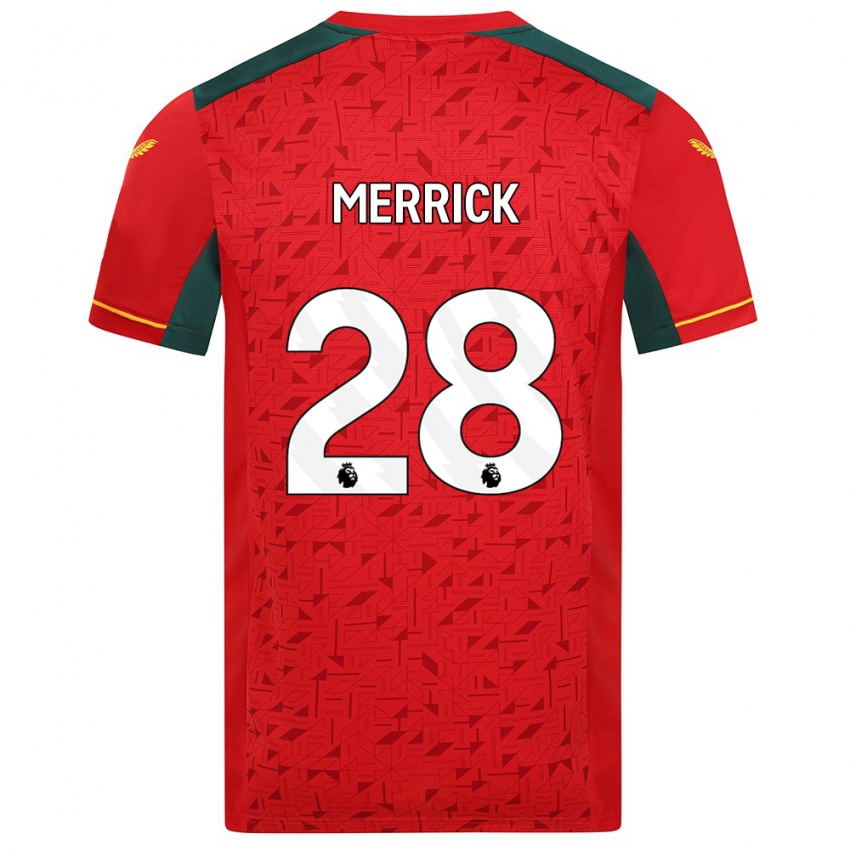 Børn Beth Merrick #28 Rød Udebane Spillertrøjer 2023/24 Trøje T-Shirt