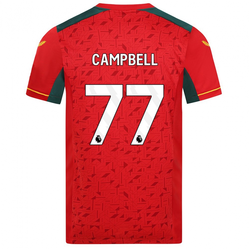 Børn Chem Campbell #77 Rød Udebane Spillertrøjer 2023/24 Trøje T-Shirt