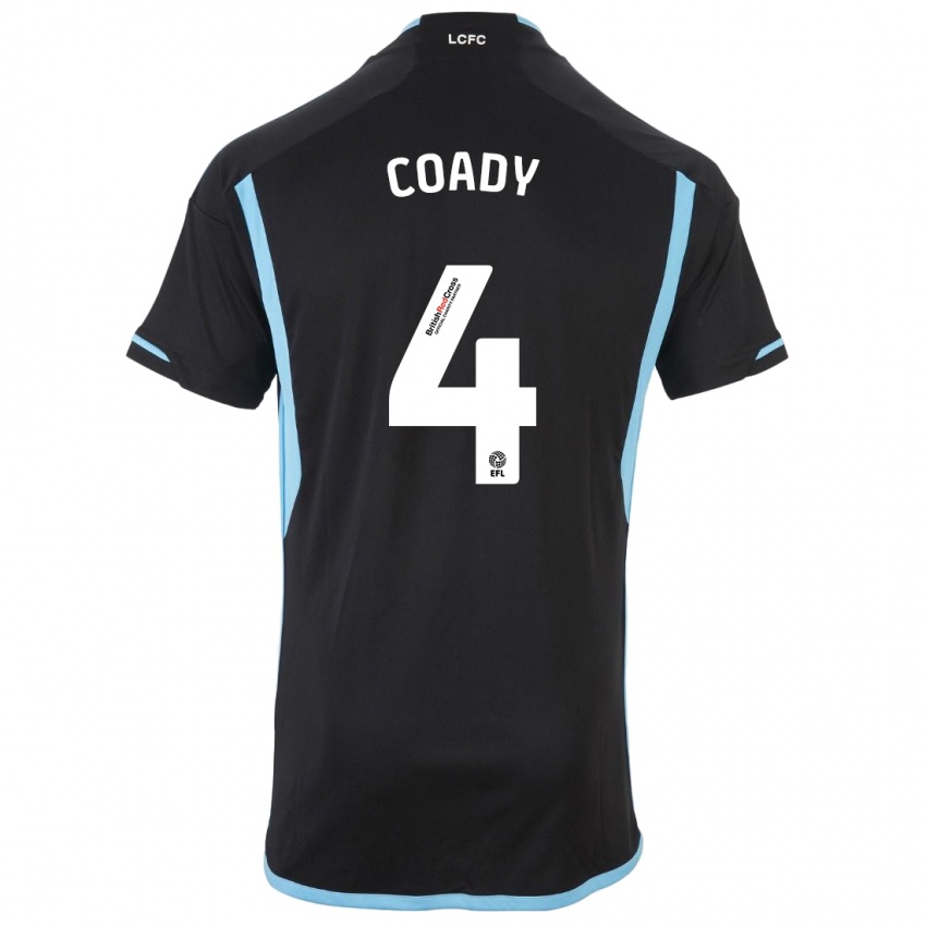 Børn Conor Coady #4 Sort Udebane Spillertrøjer 2023/24 Trøje T-Shirt