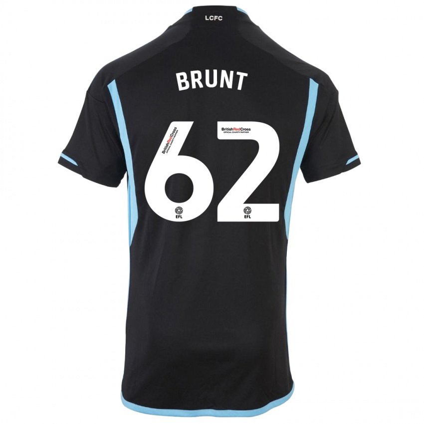 Børn Lewis Brunt #62 Sort Udebane Spillertrøjer 2023/24 Trøje T-Shirt