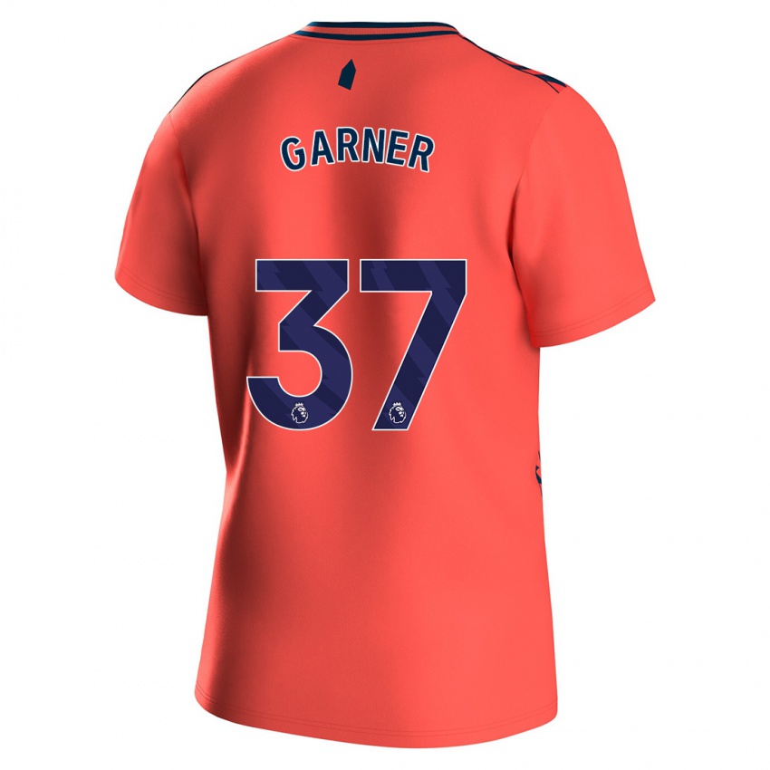 Børn James Garner #37 Koral Udebane Spillertrøjer 2023/24 Trøje T-Shirt