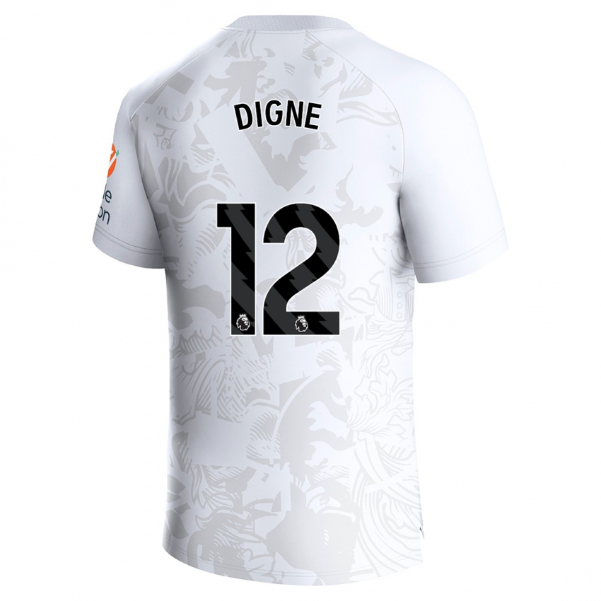 Børn Lucas Digne #12 Hvid Udebane Spillertrøjer 2023/24 Trøje T-Shirt