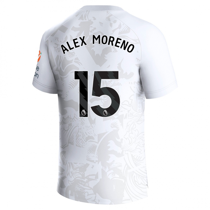 Børn Álex Moreno #15 Hvid Udebane Spillertrøjer 2023/24 Trøje T-Shirt