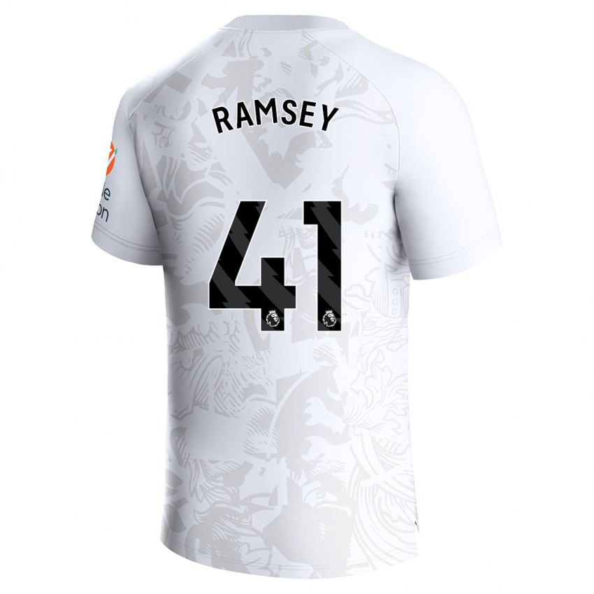 Børn Jacob Ramsey #41 Hvid Udebane Spillertrøjer 2023/24 Trøje T-Shirt