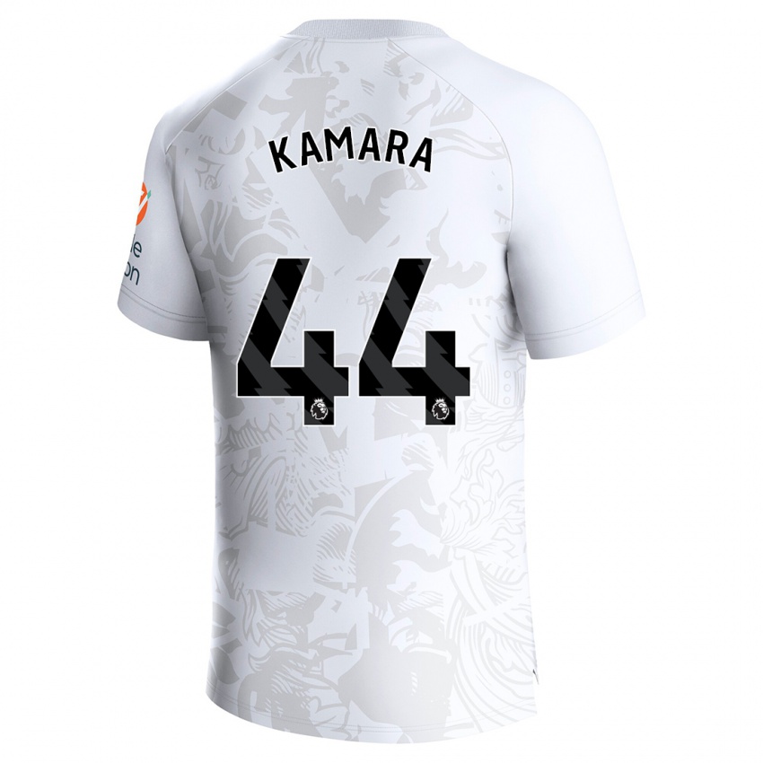 Børn Boubacar Kamara #44 Hvid Udebane Spillertrøjer 2023/24 Trøje T-Shirt