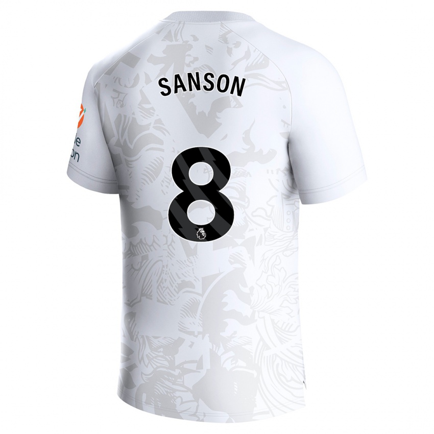 Børn Morgan Sanson #8 Hvid Udebane Spillertrøjer 2023/24 Trøje T-Shirt