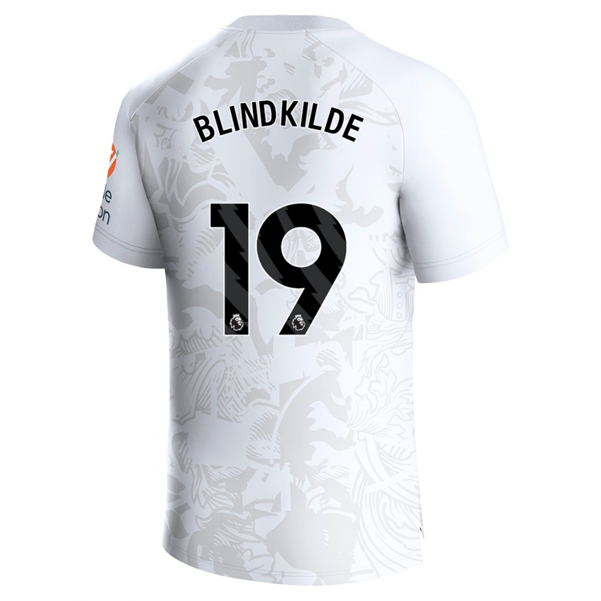 Børn Laura Blindkilde #19 Hvid Udebane Spillertrøjer 2023/24 Trøje T-Shirt