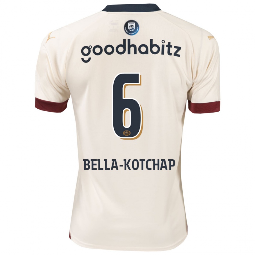 Børn Armel Bella-Kotchap #6 Råhvid Udebane Spillertrøjer 2023/24 Trøje T-Shirt