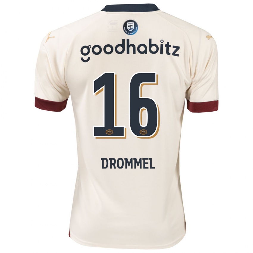 Børn Joel Drommel #16 Råhvid Udebane Spillertrøjer 2023/24 Trøje T-Shirt