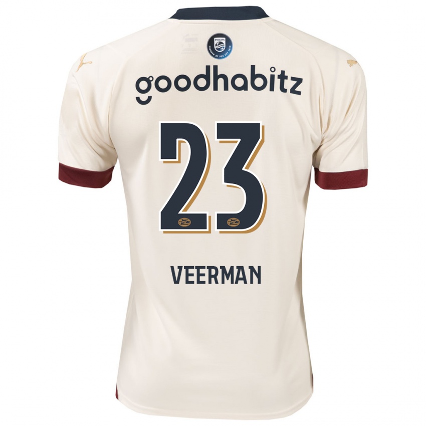 Børn Joey Veerman #23 Råhvid Udebane Spillertrøjer 2023/24 Trøje T-Shirt