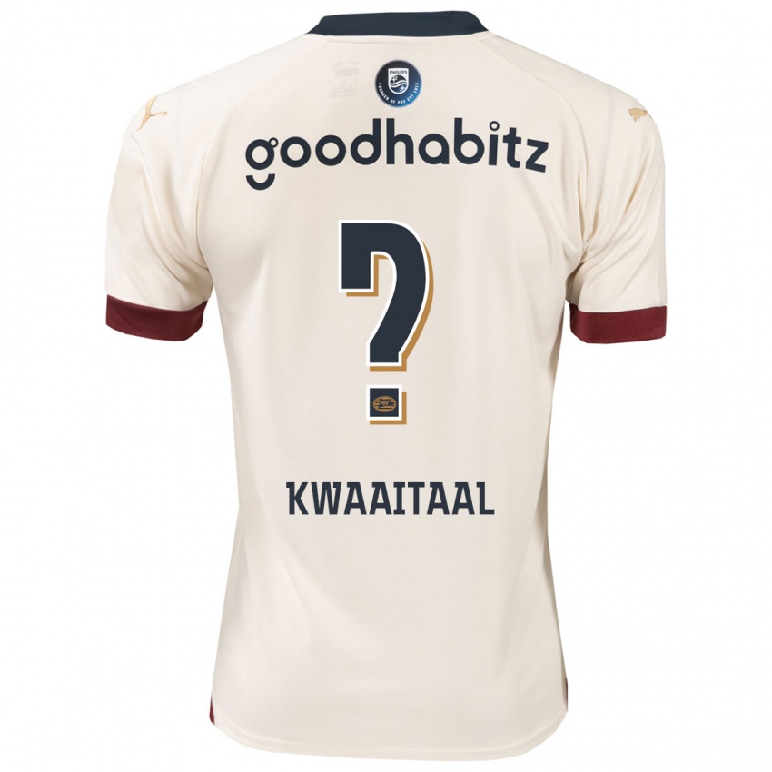 Børn Julian Kwaaitaal #0 Råhvid Udebane Spillertrøjer 2023/24 Trøje T-Shirt