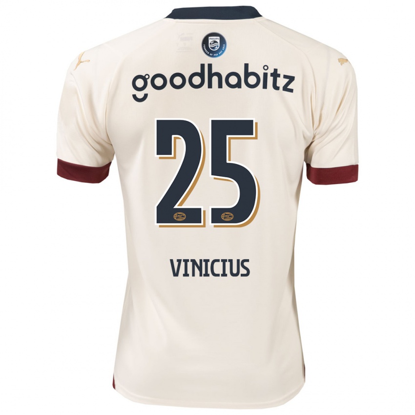 Børn Carlos Vinicius #25 Råhvid Udebane Spillertrøjer 2023/24 Trøje T-Shirt