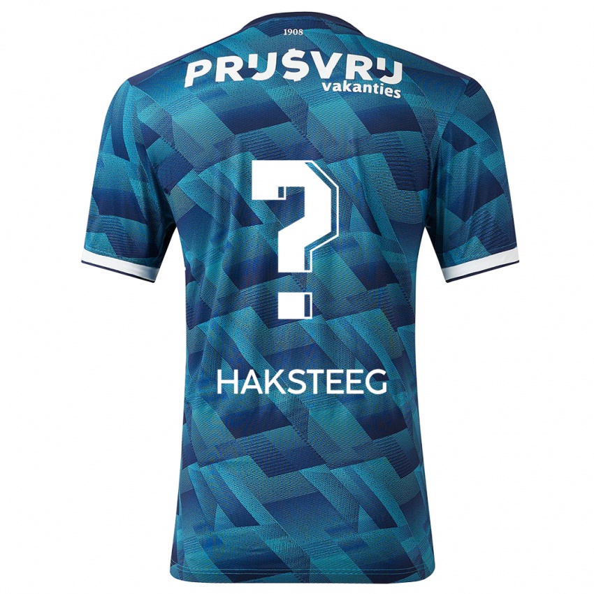 Børn Tim Haksteeg #0 Blå Udebane Spillertrøjer 2023/24 Trøje T-Shirt