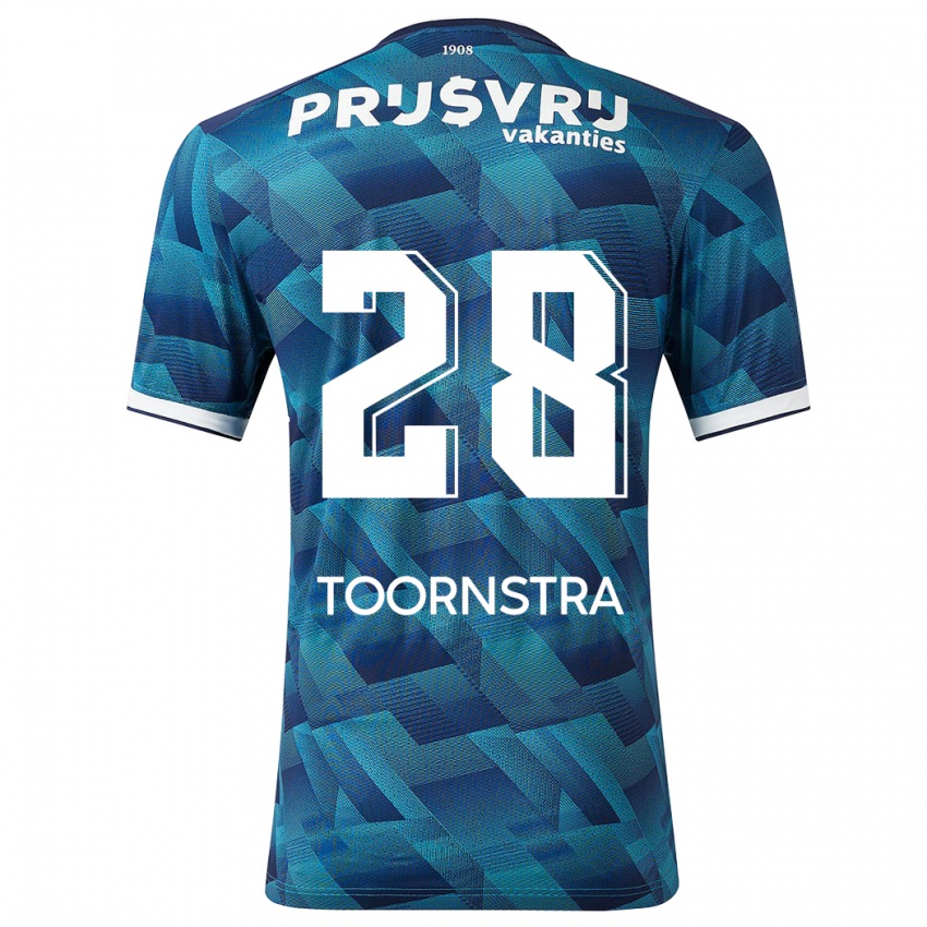 Børn Jens Toornstra #28 Blå Udebane Spillertrøjer 2023/24 Trøje T-Shirt