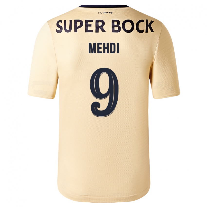 Børn Mehdi Taremi #9 Beige-Guld Udebane Spillertrøjer 2023/24 Trøje T-Shirt