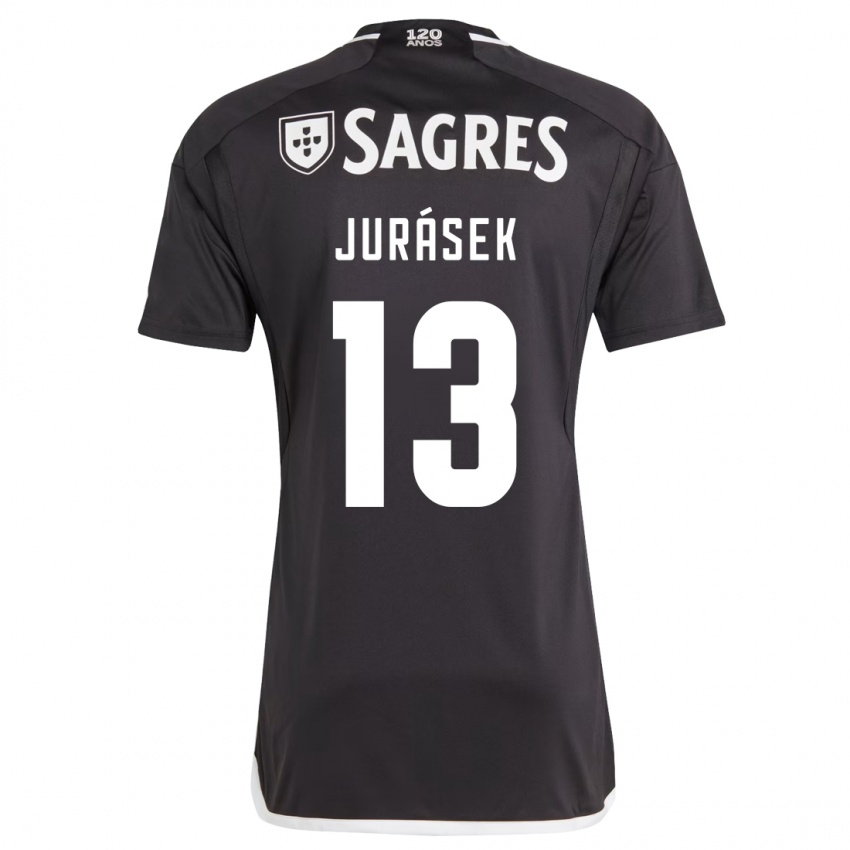 Børn David Jurásek #13 Sort Udebane Spillertrøjer 2023/24 Trøje T-Shirt