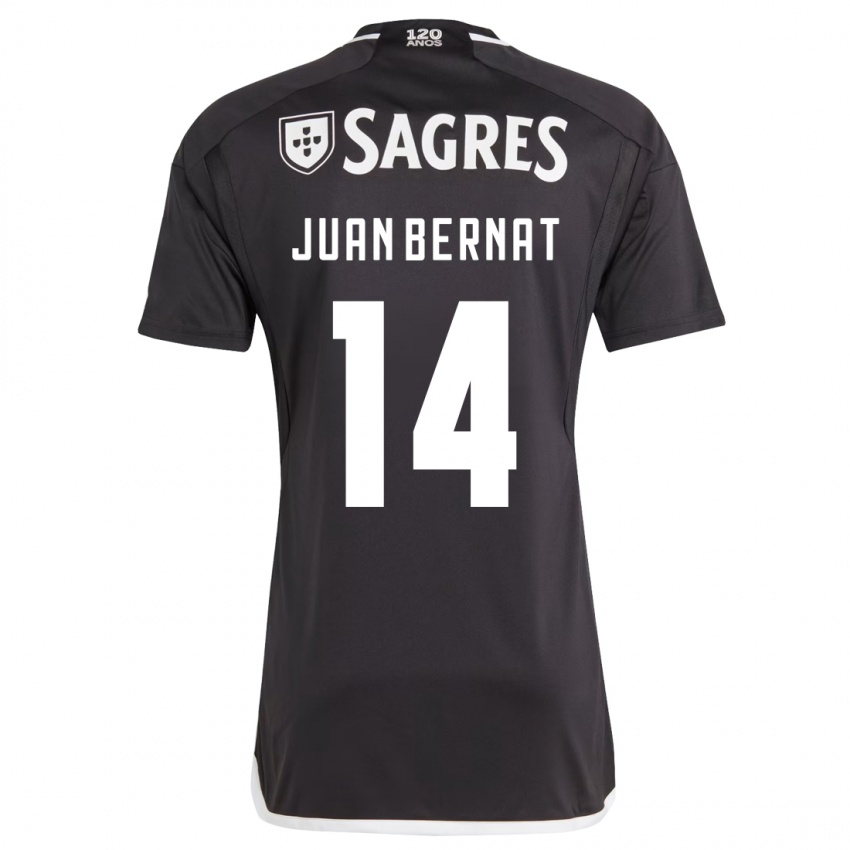Børn Juan Bernat #14 Sort Udebane Spillertrøjer 2023/24 Trøje T-Shirt