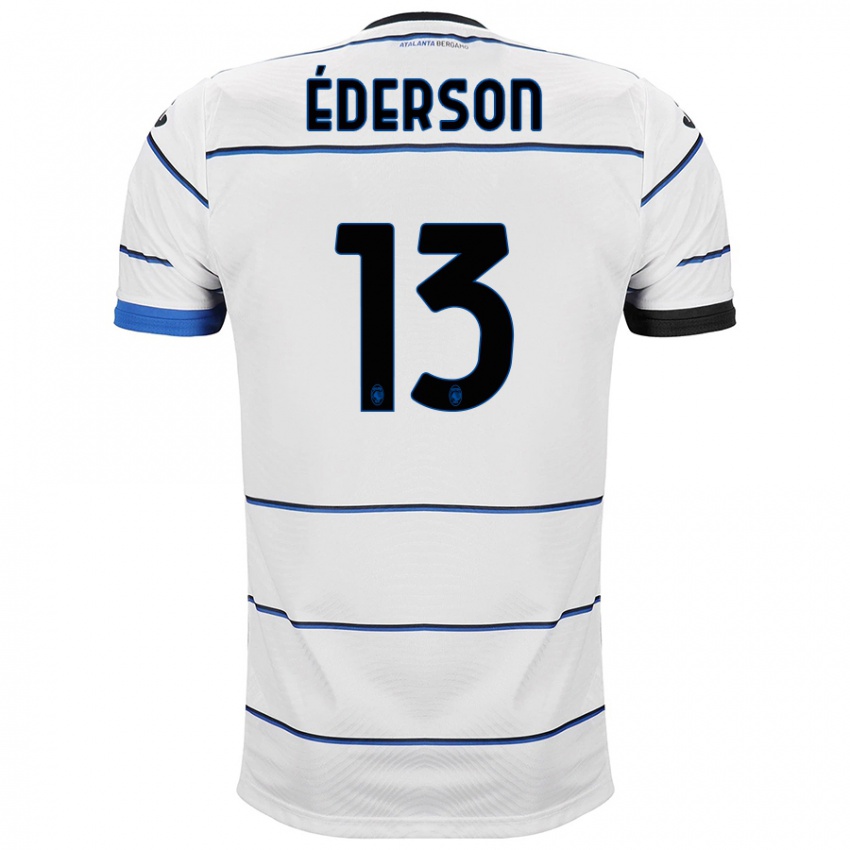 Børn Ederson #13 Hvid Udebane Spillertrøjer 2023/24 Trøje T-Shirt