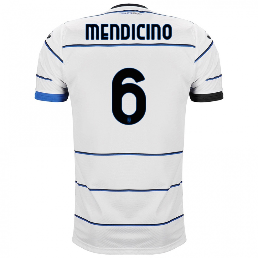 Børn Leonardo Mendicino #6 Hvid Udebane Spillertrøjer 2023/24 Trøje T-Shirt