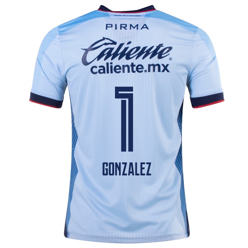 Børn Itzayana Gonzalez #1 Himmelblå Udebane Spillertrøjer 2023/24 Trøje T-Shirt