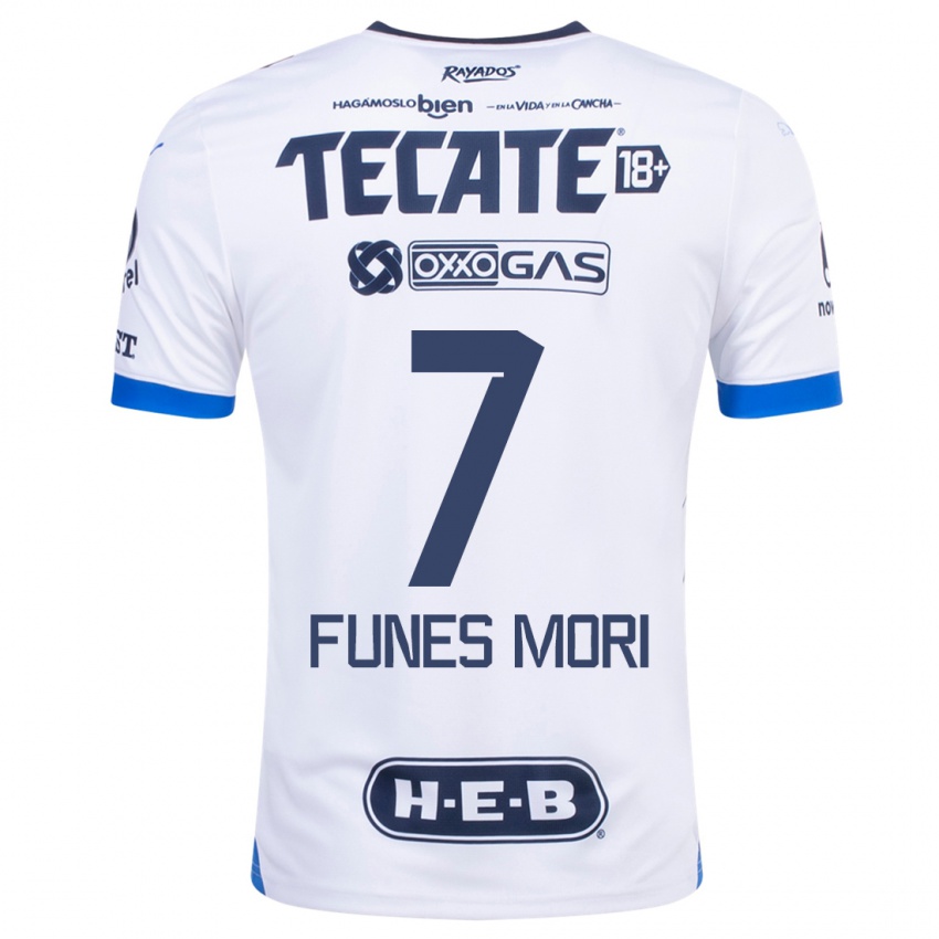 Børn Rogelio Funes Mori #7 Hvid Udebane Spillertrøjer 2023/24 Trøje T-Shirt