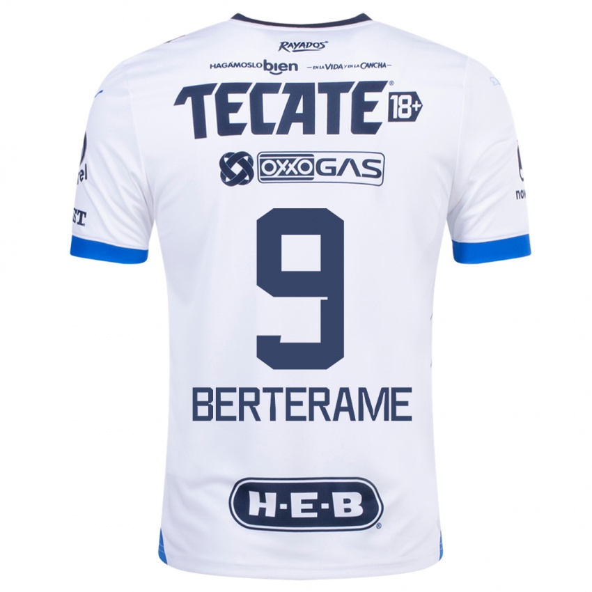 Børn Germán Berterame #9 Hvid Udebane Spillertrøjer 2023/24 Trøje T-Shirt