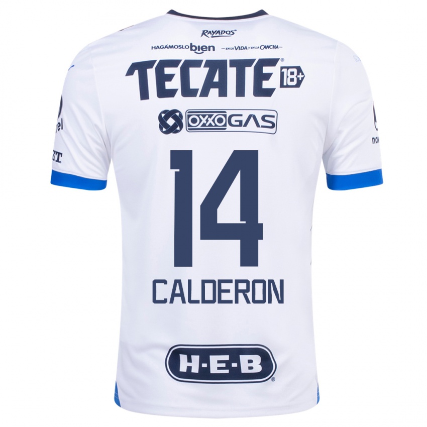Børn Alejandra Calderon #14 Hvid Udebane Spillertrøjer 2023/24 Trøje T-Shirt