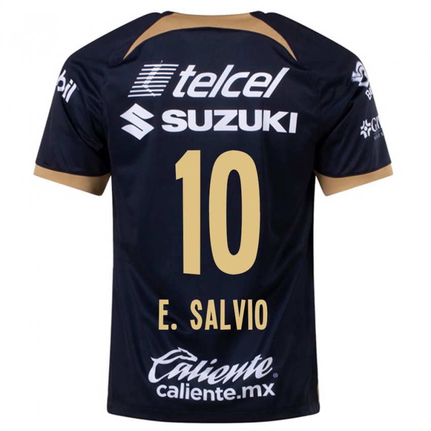 Børn Eduardo Salvio #10 Mørkeblå Udebane Spillertrøjer 2023/24 Trøje T-Shirt