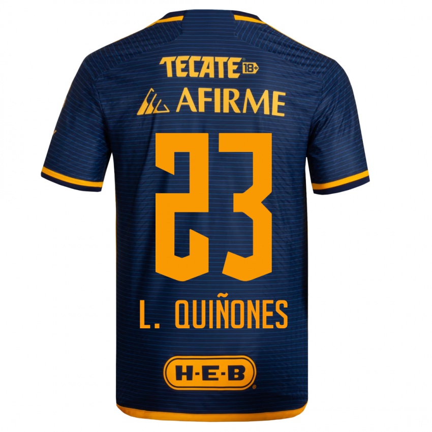 Børn Luis Quinones #23 Mørkeblå Udebane Spillertrøjer 2023/24 Trøje T-Shirt