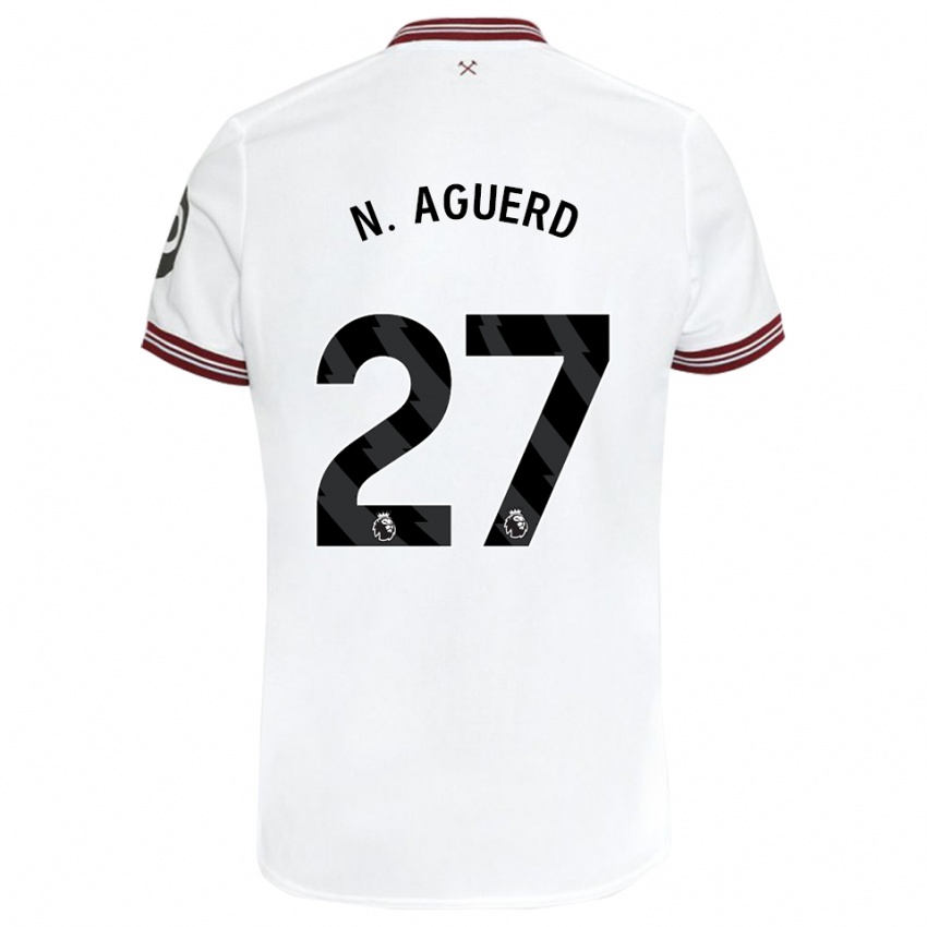 Mænd Nayef Aguerd #27 Hvid Udebane Spillertrøjer 2023/24 Trøje T-Shirt