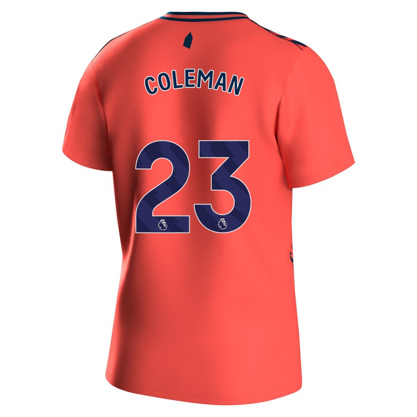 Mænd Seamus Coleman #23 Koral Udebane Spillertrøjer 2023/24 Trøje T-Shirt