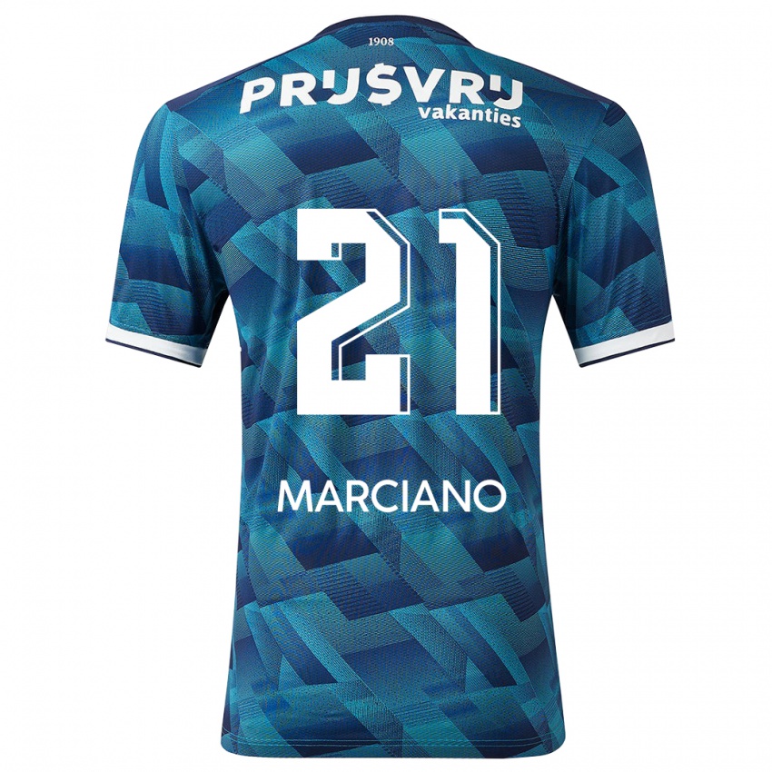 Mænd Ofir Marciano #21 Blå Udebane Spillertrøjer 2023/24 Trøje T-Shirt