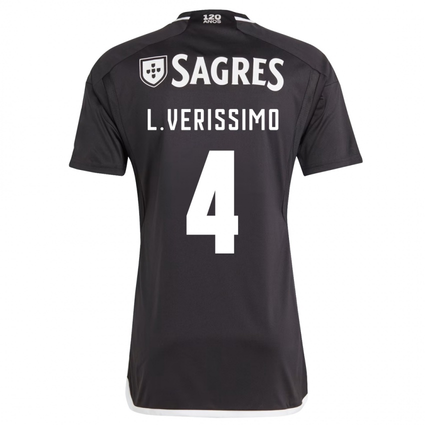 Mænd Lucas Verissimo #4 Sort Udebane Spillertrøjer 2023/24 Trøje T-Shirt