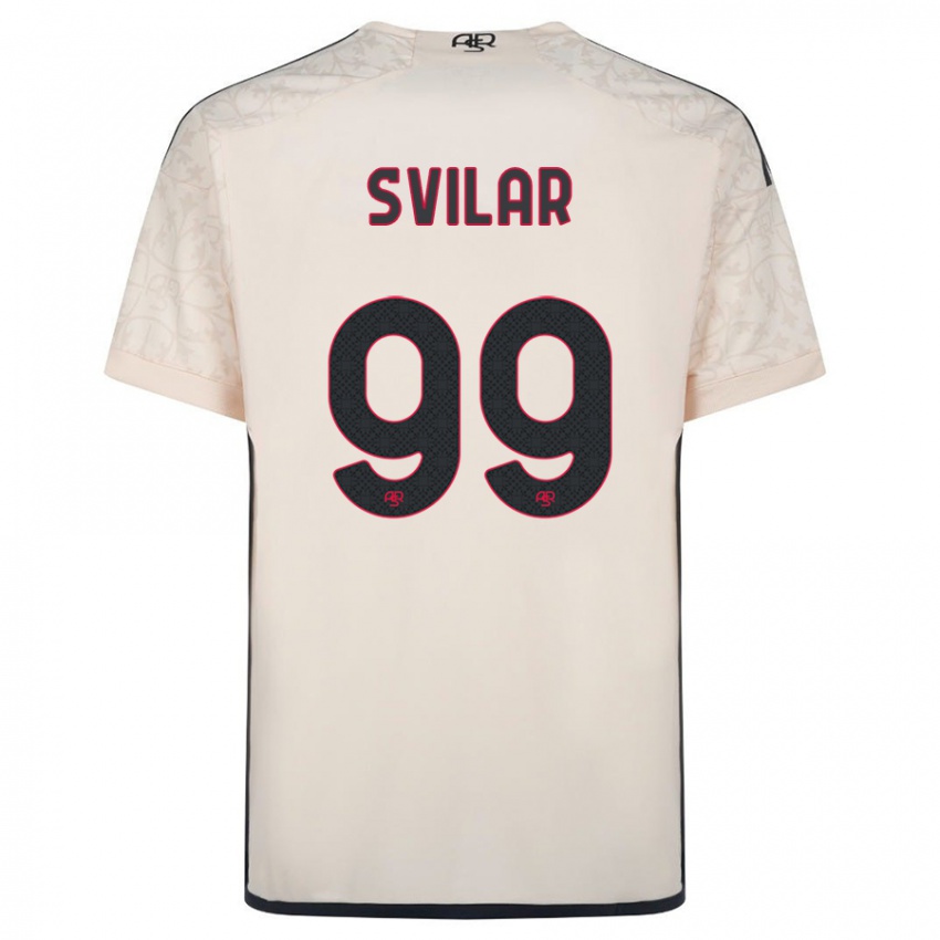 Mænd Mile Svilar #99 Råhvid Udebane Spillertrøjer 2023/24 Trøje T-Shirt