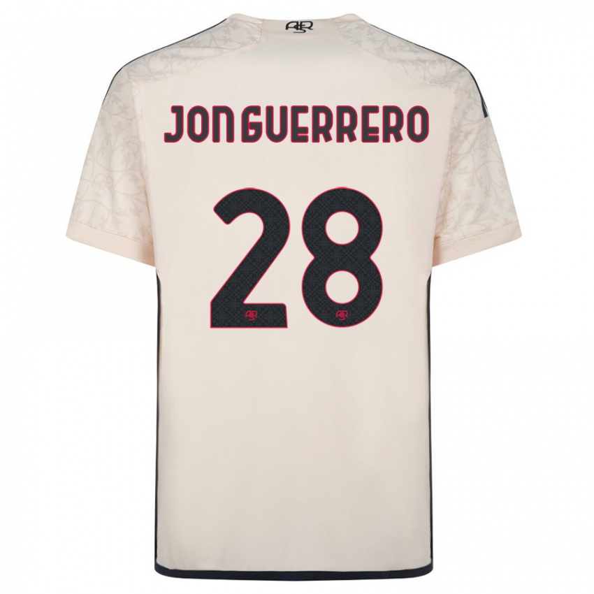 Mænd Julen Jon Guerrero #28 Råhvid Udebane Spillertrøjer 2023/24 Trøje T-Shirt