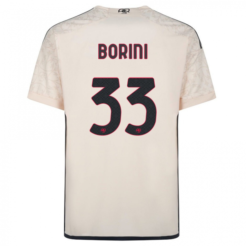 Mænd Joyce Borini #33 Råhvid Udebane Spillertrøjer 2023/24 Trøje T-Shirt