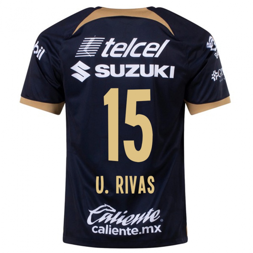Mænd Ulises Rivas #15 Mørkeblå Udebane Spillertrøjer 2023/24 Trøje T-Shirt