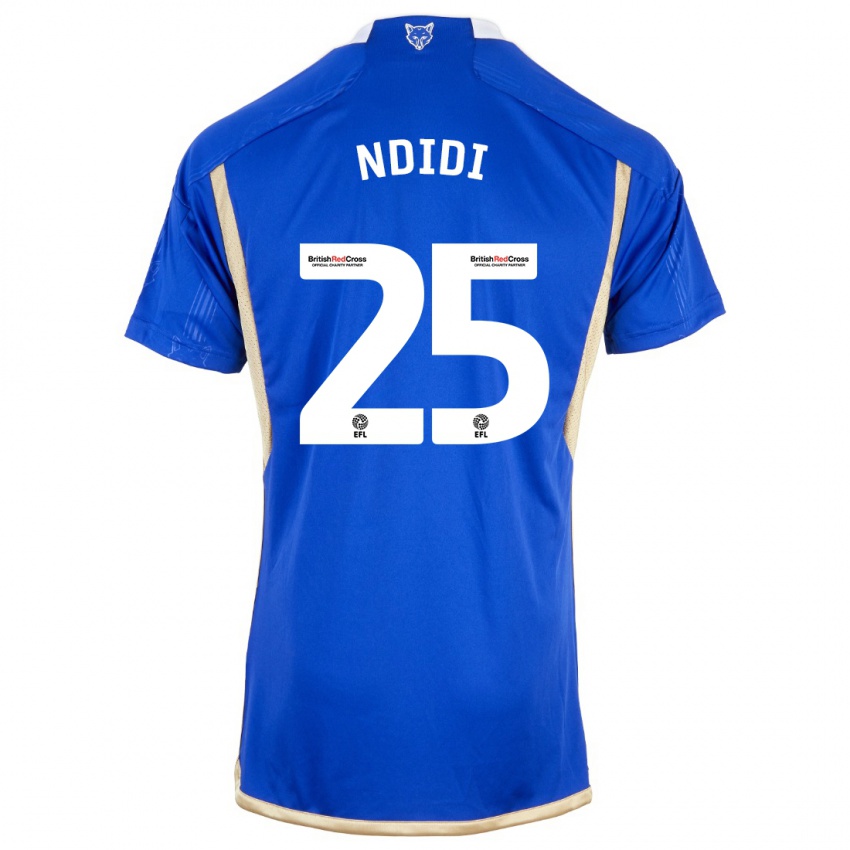 Kvinder Wilfred Ndidi #25 Kongeblå Hjemmebane Spillertrøjer 2023/24 Trøje T-Shirt