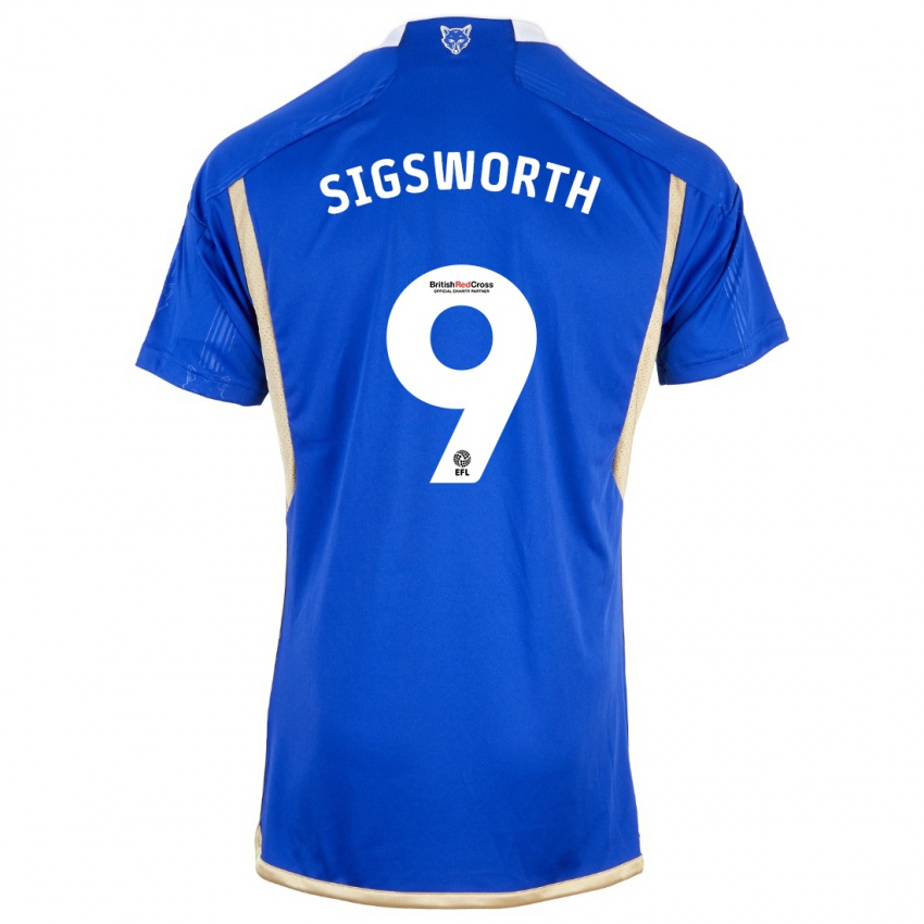 Kvinder Jessica Sigsworth #9 Kongeblå Hjemmebane Spillertrøjer 2023/24 Trøje T-Shirt