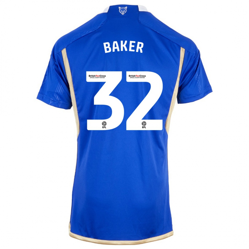 Kvinder Ava Baker #32 Kongeblå Hjemmebane Spillertrøjer 2023/24 Trøje T-Shirt