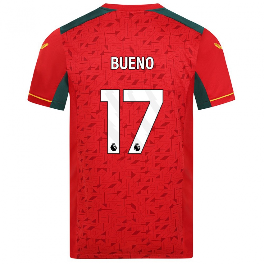 Kvinder Hugo Bueno #17 Rød Udebane Spillertrøjer 2023/24 Trøje T-Shirt