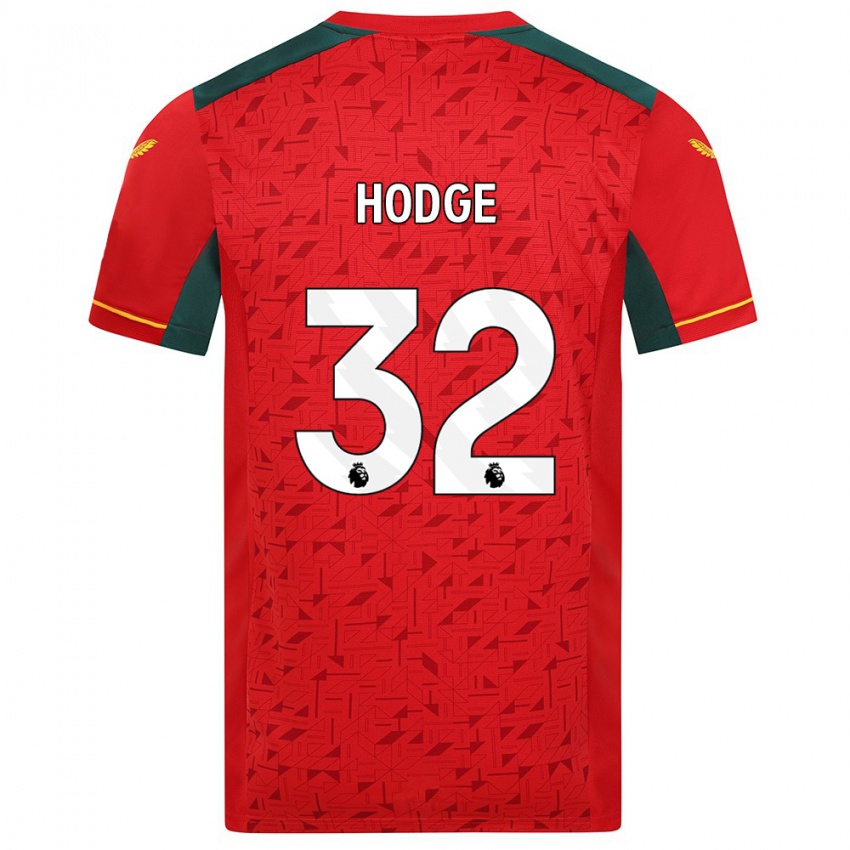 Kvinder Joe Hodge #32 Rød Udebane Spillertrøjer 2023/24 Trøje T-Shirt