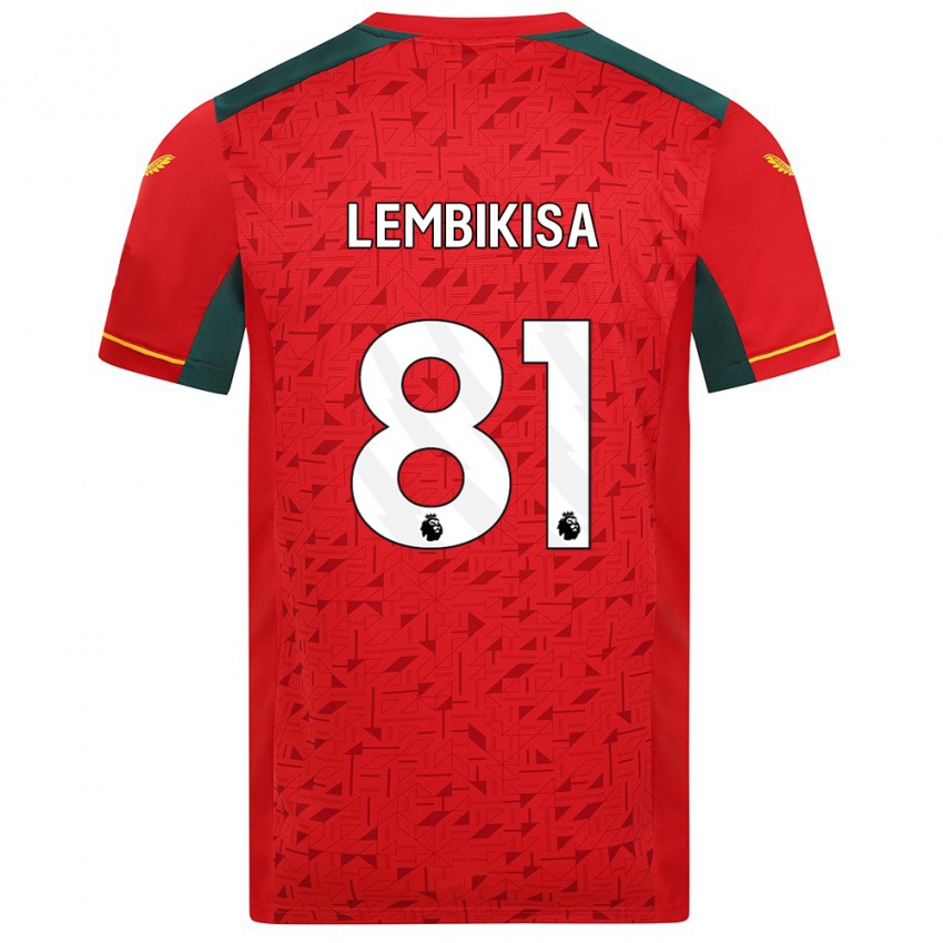 Kvinder Dexter Lembikisa #81 Rød Udebane Spillertrøjer 2023/24 Trøje T-Shirt