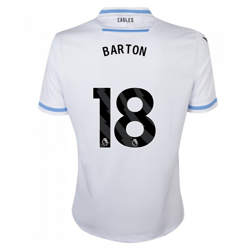 Kvinder Kirsty Barton #18 Hvid Udebane Spillertrøjer 2023/24 Trøje T-Shirt