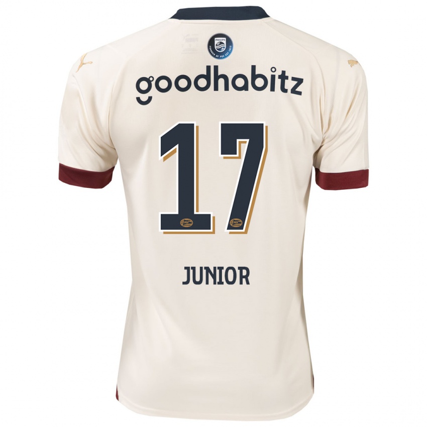 Kvinder Mauro Junior #17 Råhvid Udebane Spillertrøjer 2023/24 Trøje T-Shirt