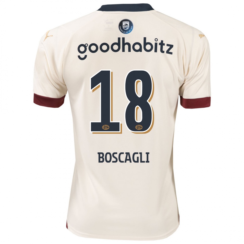 Kvinder Olivier Boscagli #18 Råhvid Udebane Spillertrøjer 2023/24 Trøje T-Shirt