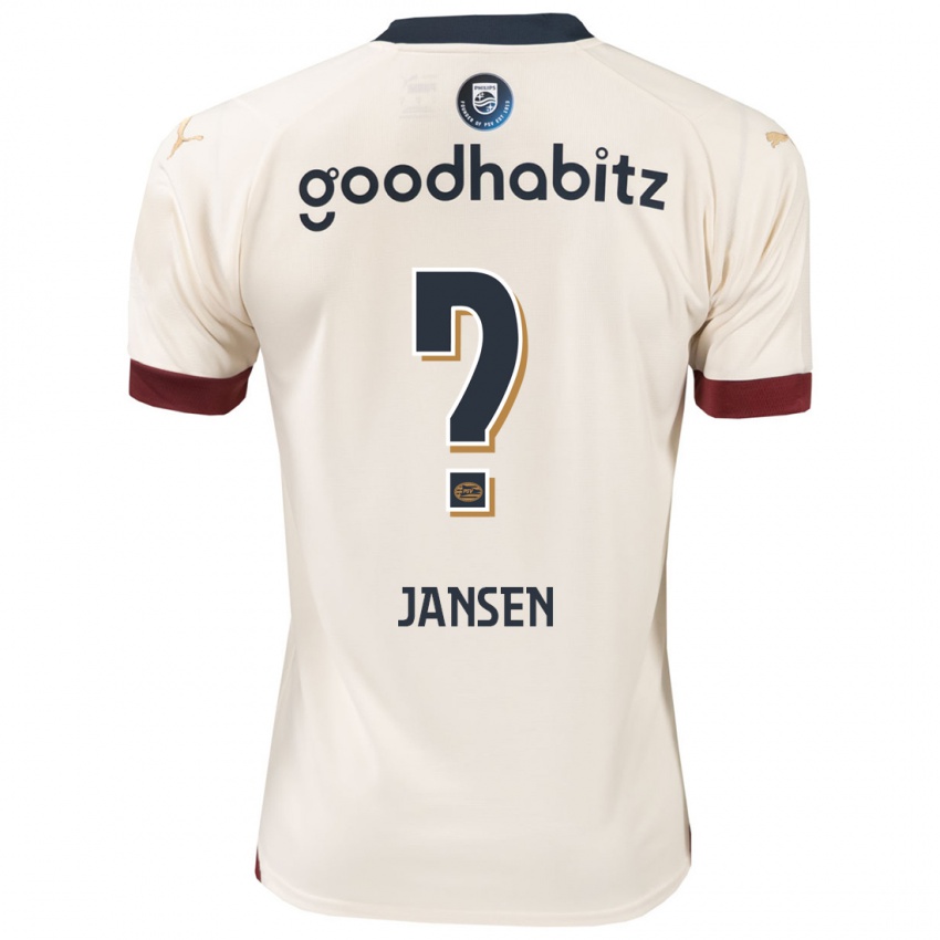Kvinder Koen Jansen #0 Råhvid Udebane Spillertrøjer 2023/24 Trøje T-Shirt
